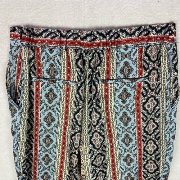 Zara Multicolored Printed Lightweight High Rise Straight Leg Pant - Picture 8 of 10